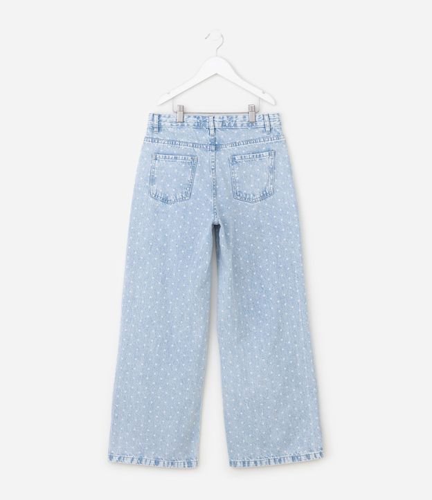 Pantalón de Jean Wide de Lunares Infantil - Talle 5 a 16 años 3