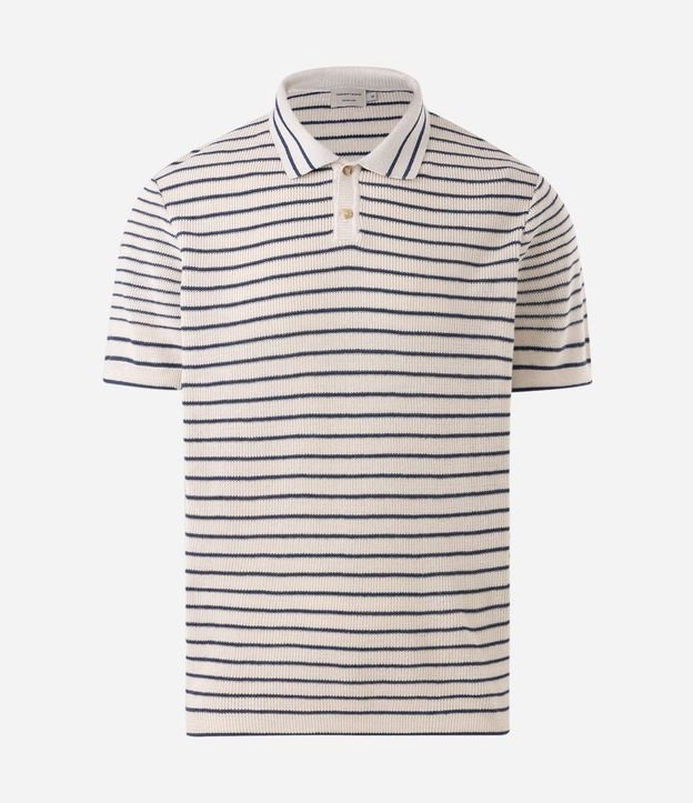 Camisa Polo en Punto Listrado con Botones 7