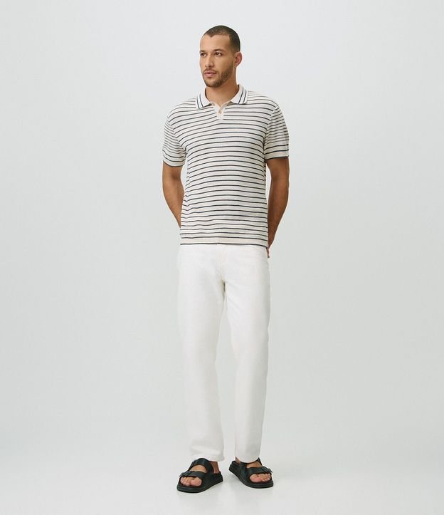 Camisa Polo en Punto Listrado con Botones 5