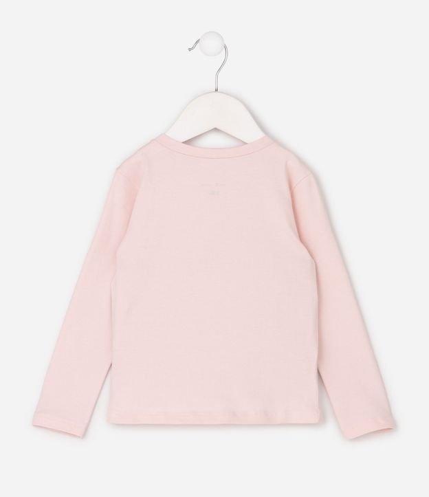 Remera Slim Infantil con Estampa de Unicórnio con Purpurina – Talle 1 a 6 años 3