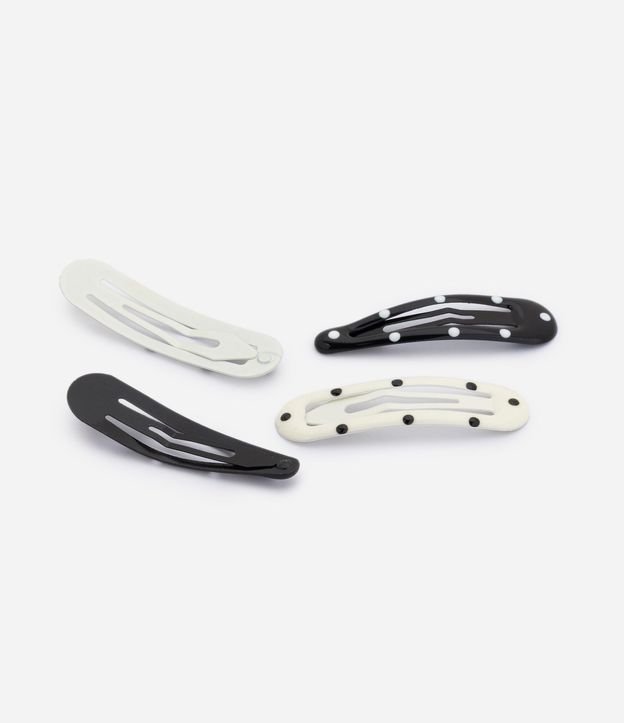 Kit 04 Pinzas para el Pelo con Estampa de Lunares 2