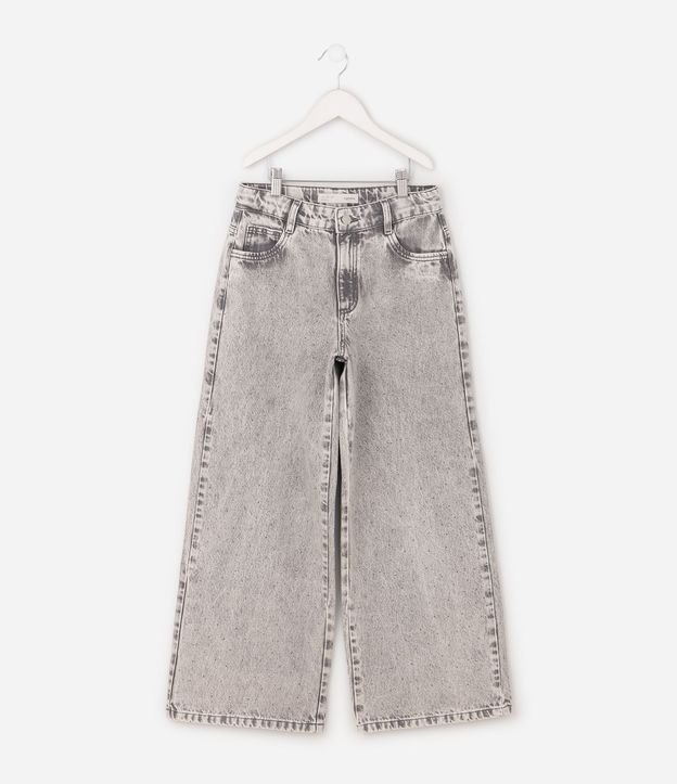 Pantalón de Jean Fashion Wide Infantil - Talle 5 a 16 años 2