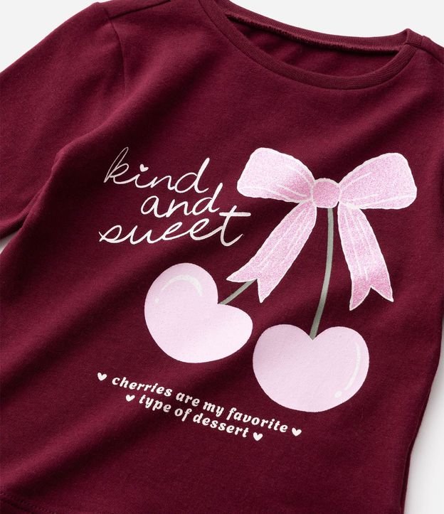 Remera Infantil en Algodón Lazo Cereza - Talle 1 a 6 años 4