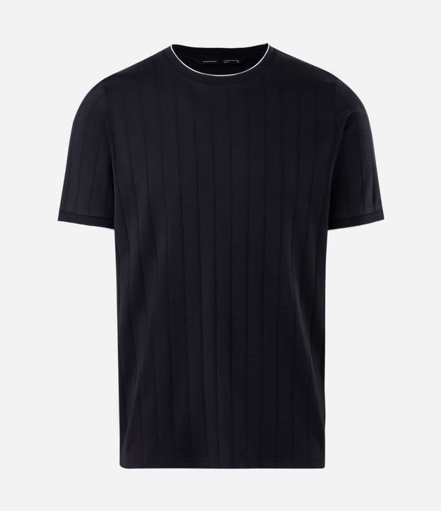 Remera en Algodón Peruano Texturizada con Rayas Verticales 5