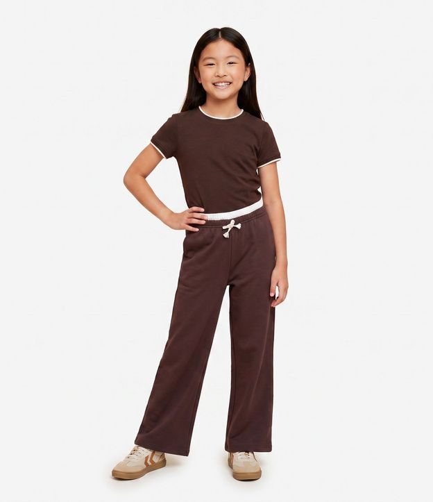 Blusa Baby Look Infantil con Detalle Contrastante – Talle 5 a 16 años