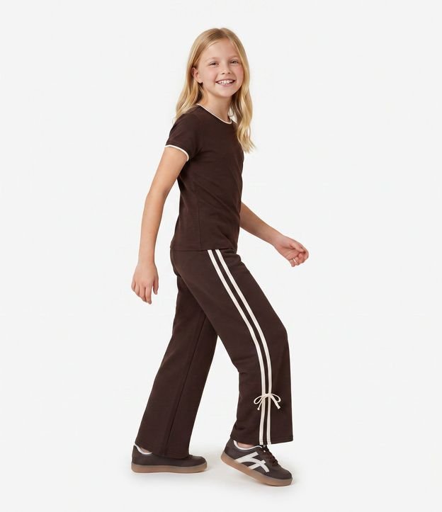 Blusa Baby Look Infantil con Detalle Contrastante – Talle 5 a 16 años 2