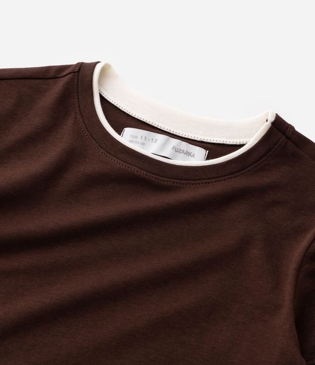 Blusa Baby Look Infantil con Detalle Contrastante – Talle 5 a 16 años 5