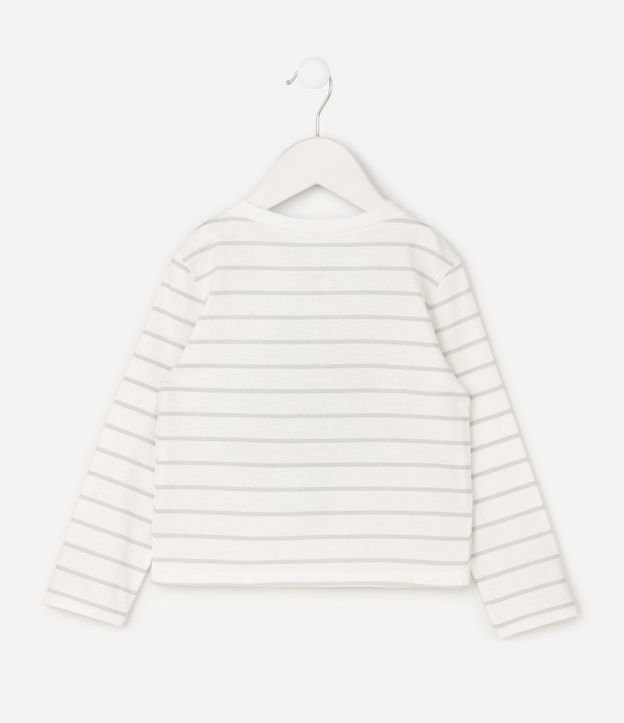 Remera Slim Infantil Rayada con Estampa Osita Bailarina – Talle 1 a 6 años 3