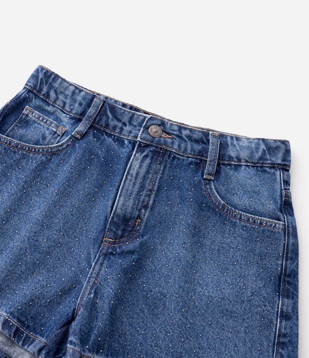 Short Jeans Infantil con Aplicación de Brillos - Talle 5 a 16 años 5