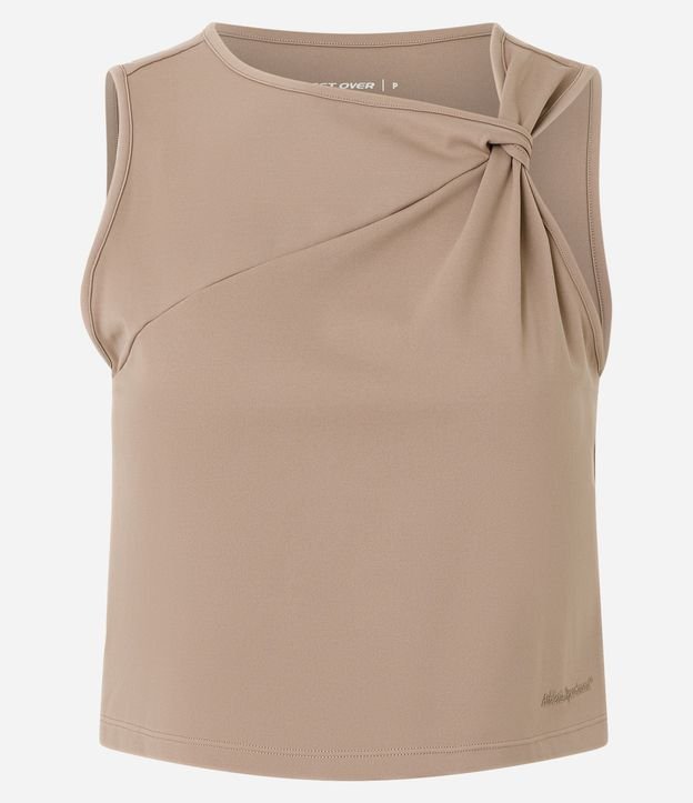 Musculosa Deportiva Ajustada con Torción en el Escote 5