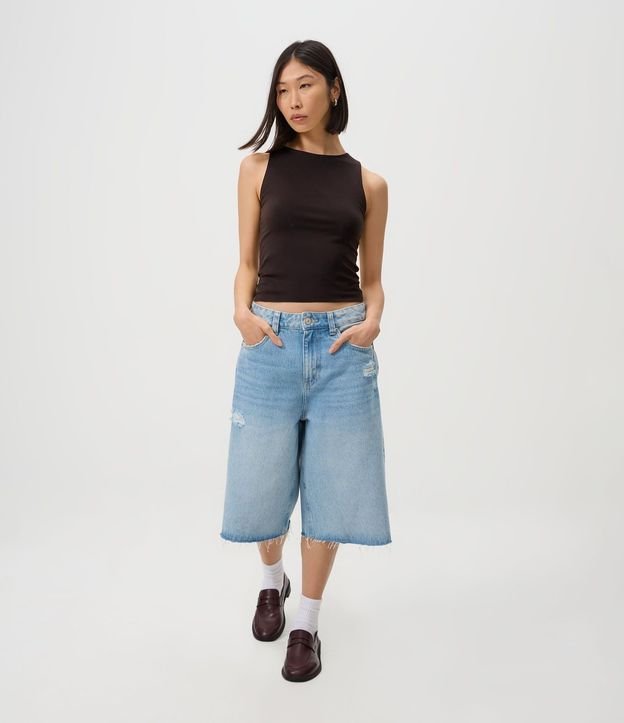 Blusa en Poliamida con Cuello Redondo