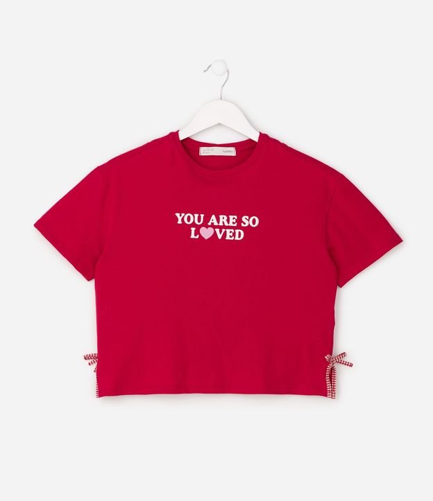 Remera Infantil en Algodón con Lacitos de Cuadros - Talle 5 A 16 años 2