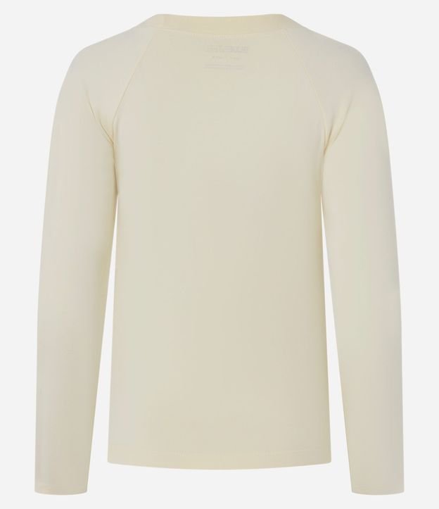 Blusa Manga Larga en Algodón con Estampa de Overdrive y Bies Contrastante 6