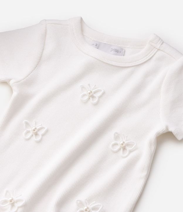 Remera Infantil Poim con Bordados de Flores Talle 1 a 6 años 6