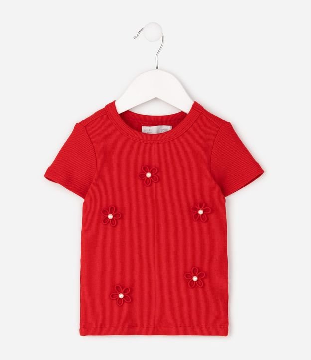 Remera Infantil Poim con Bordados de Flores Talle 1 a 6 años 3