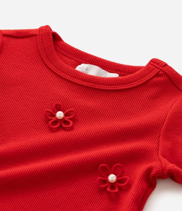 Remera Infantil Poim con Bordados de Flores Talle 1 a 6 años 6
