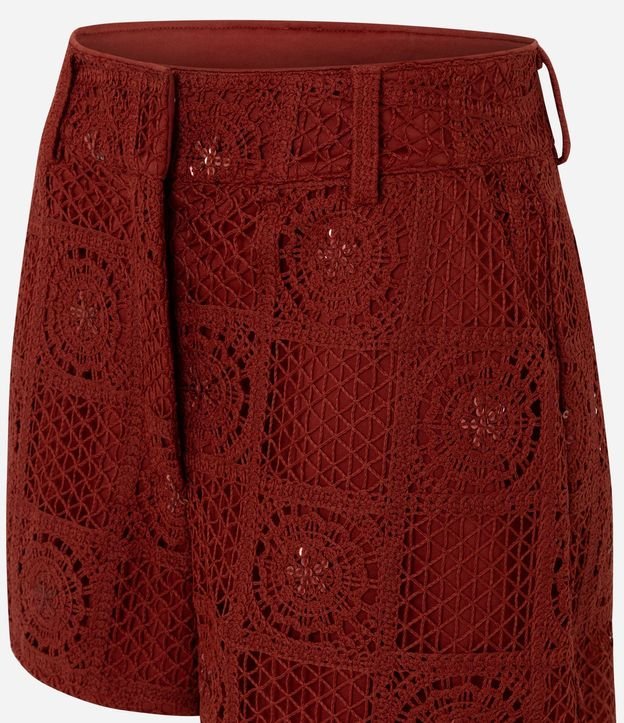 Short en Ganchillo con Lentejuelas y Bordado Abstracto 7