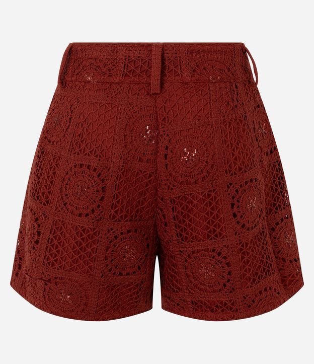 Short en Ganchillo con Lentejuelas y Bordado Abstracto 8
