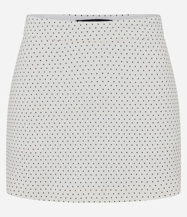 Mini Short Pollera en Bengalina con Estampa de Lunares