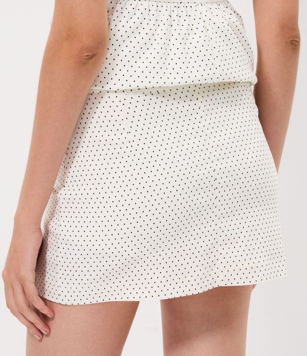 Mini Short Pollera en Bengalina con Estampa de Lunares 4