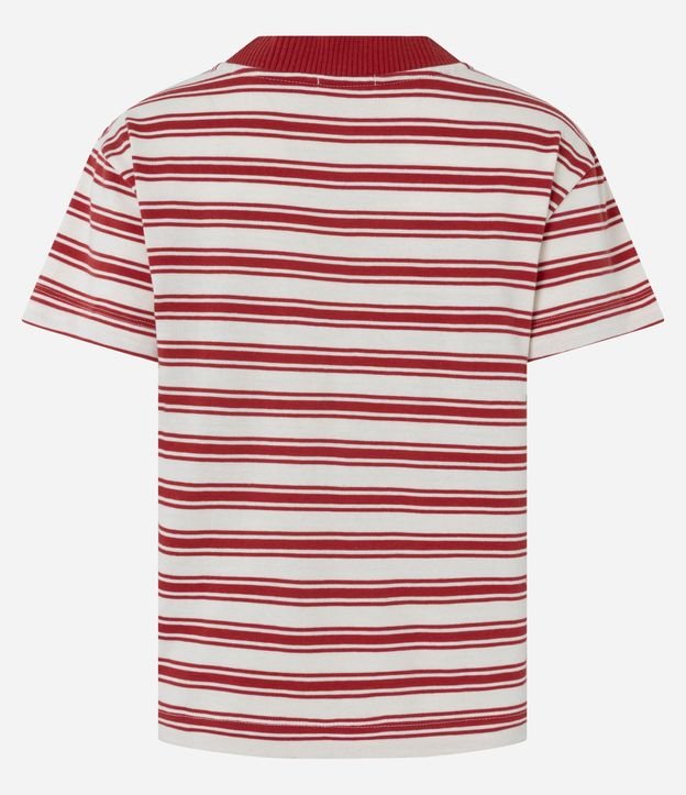 Remera en Algodón con Estampa Rayada 7
