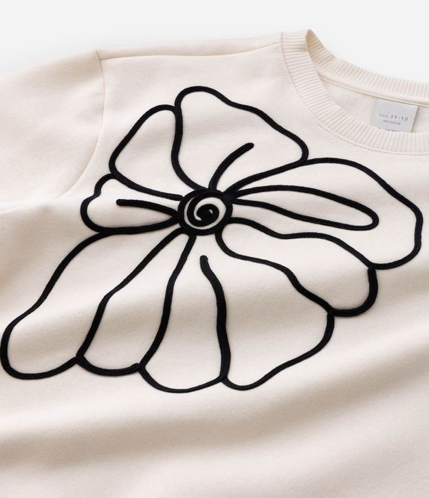 Saco Infantil con Bordado de Flor en Cuerda – Talle 5 a 16 años 5