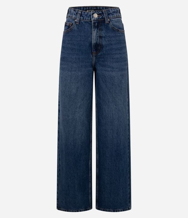 Pantalón Wide Leg en Jeans con Cintura Alta y Bolsillos 7