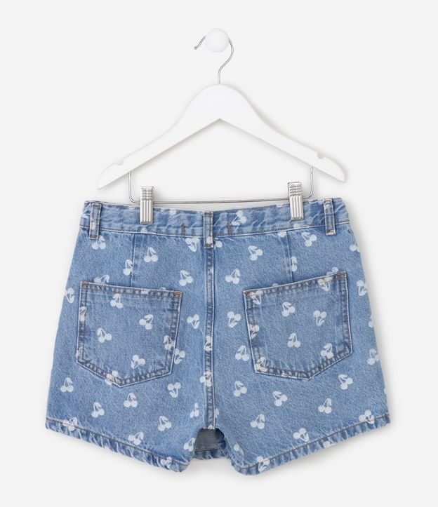 Short Pollera Jeans con Estampa de Cerezas Infantil - Talle 5 a 16 años 3