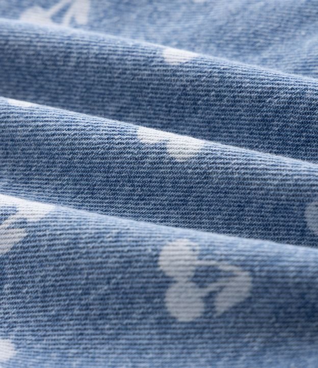 Short Pollera Jeans con Estampa de Cerezas Infantil - Talle 5 a 16 años 4