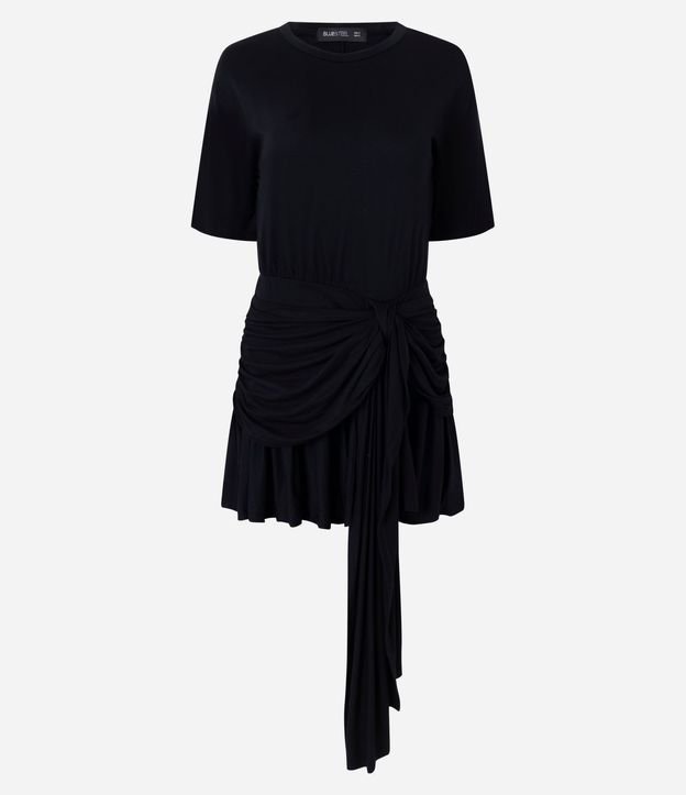 Vestido Corto con Lazo en la Cintura y Volados 5
