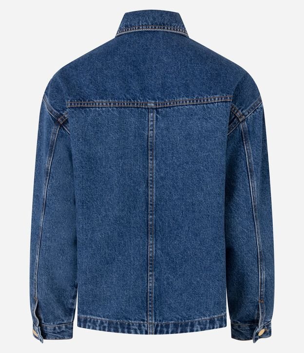 Campera Jeans Overshirt con Botones Delanteros 6