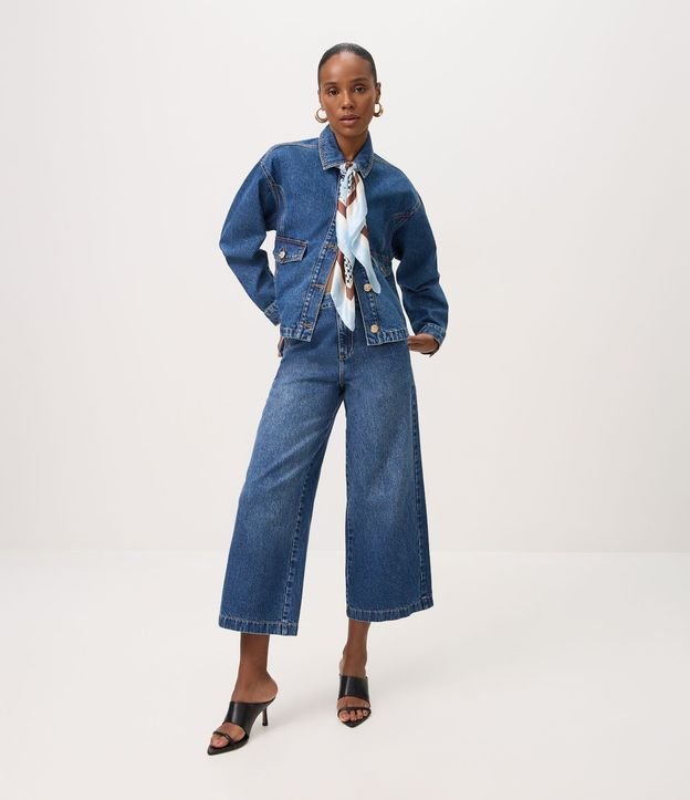 Campera Jeans Overshirt con Botones Delanteros 2