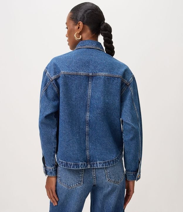 Campera Jeans Overshirt con Botones Delanteros 4