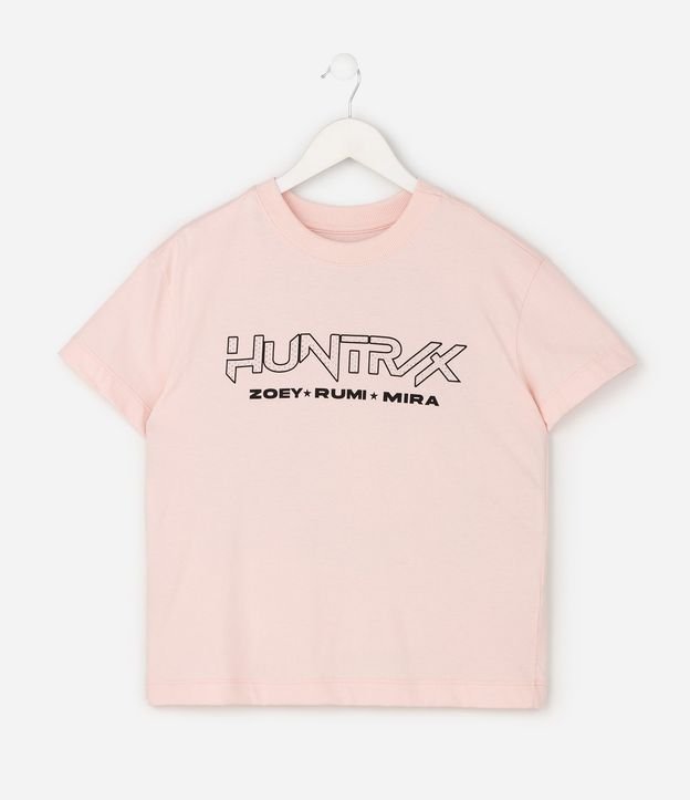 Remera Infantil con Estampado Huntrix y Detalle en Brillo – Talle 5 a 14 años 2