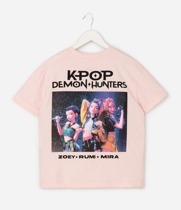 Remera Infantil con Estampado Huntrix y Detalle en Brillo – Talle 5 a 14 años 3