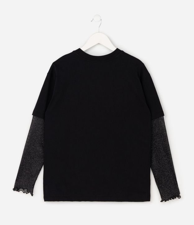 Blusa Infantil con Mangas de Tule y Estampa de Huntrix Guerreras K-Pop – Talle 1 a 14 años 3