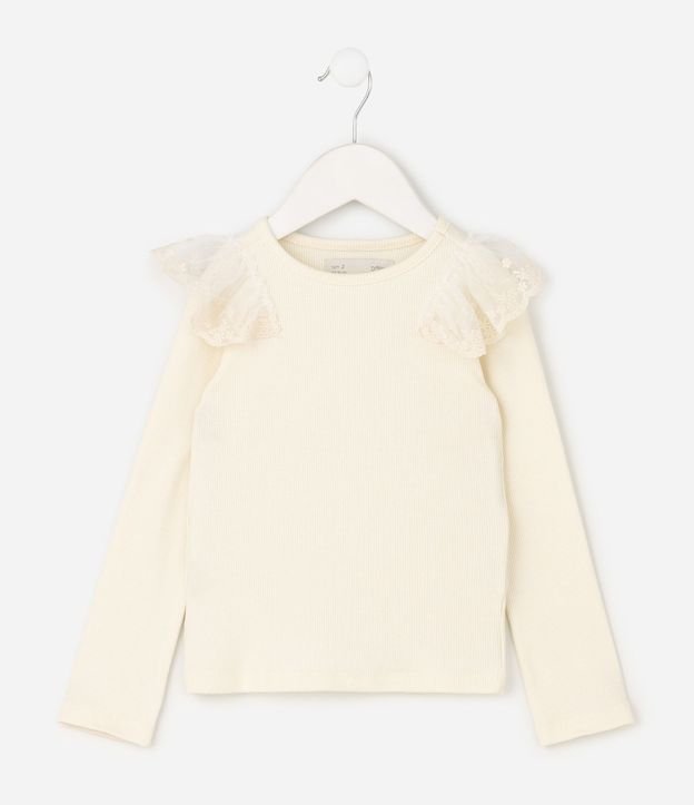 Blusa Slim Infantil con Lentejuela en los Hombros – Talle 1 a 6 años 2
