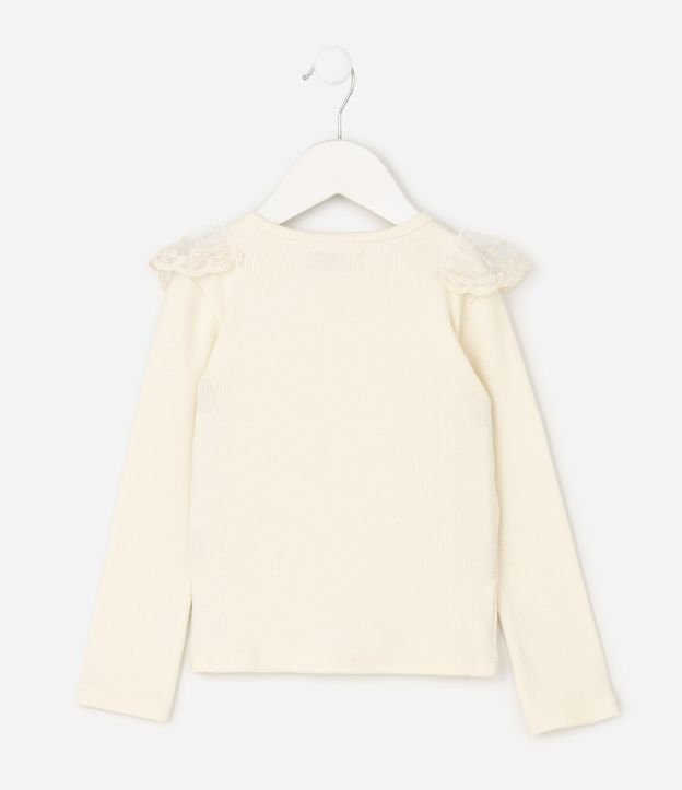 Blusa Slim Infantil con Lentejuela en los Hombros – Talle 1 a 6 años 3