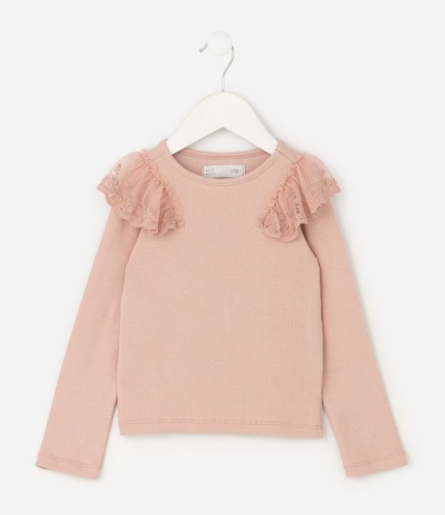 Blusa Slim Infantil con Lentejuela en los Hombros – Talle 1 a 6 años 2