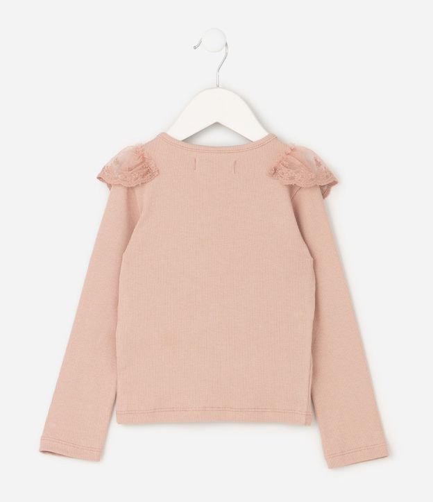 Blusa Slim Infantil con Lentejuela en los Hombros – Talle 1 a 6 años 3