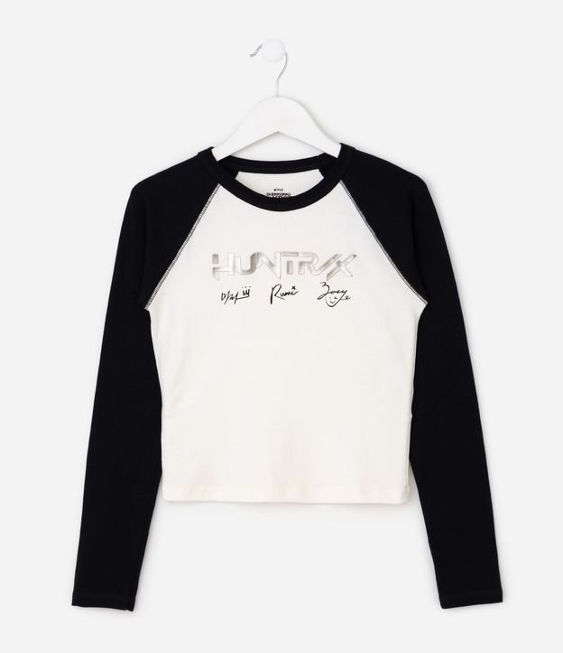 Blusa Baby Tee en Cotton con Manga Raglán Huntrix - Talle 5 a 14 años 2