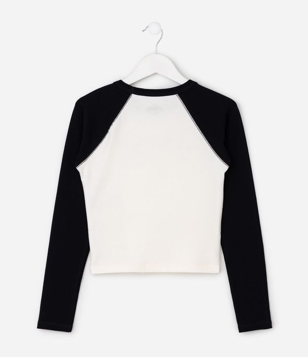 Blusa Baby Tee en Cotton con Manga Raglán Huntrix - Talle 5 a 14 años 3