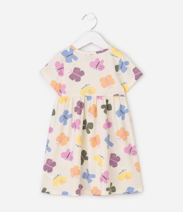 Vestido Marias Infantil Canelado con Estampado Mariposas – Talle 1 a 6 años 3
