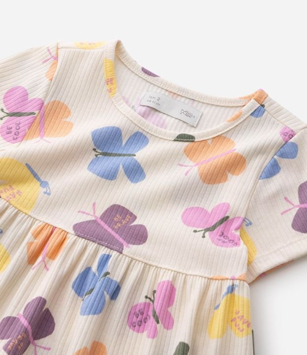 Vestido Marias Infantil Canelado con Estampado Mariposas – Talle 1 a 6 años 5