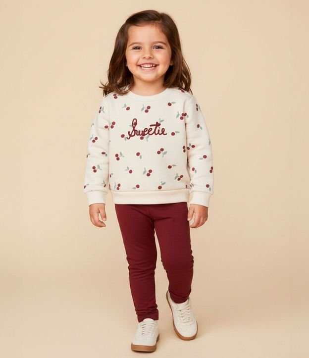 Conjunto Comfort Flare Infantil con Estampa de Cereza – Talle 1 a 6 años 1