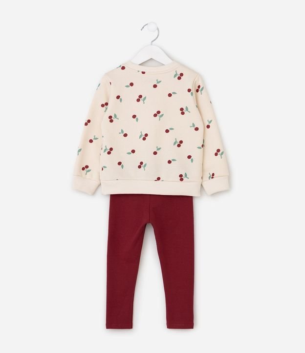 Conjunto Comfort Flare Infantil con Estampa de Cereza – Talle 1 a 6 años 3