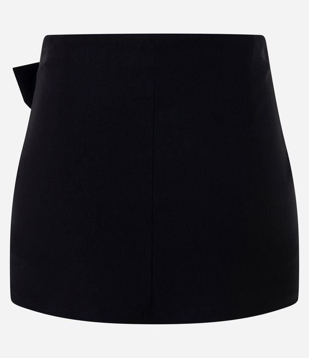 Short Pollera Femenina en Bengaline con Hebilla Ovalada Ajustable 6