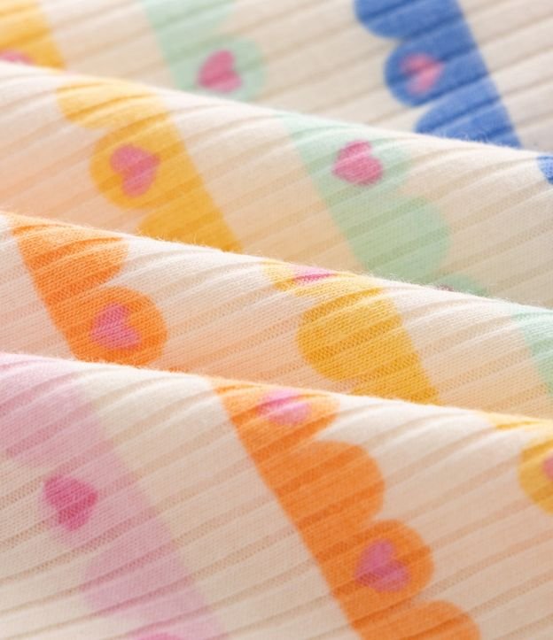 Vestido Infantil con Estampado Rayada y Corazones - Talle 1 a 6 años 4
