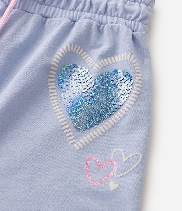 Short Infantil en Algodón con Cintura Ajustable y Estampa de Corazones - Talle 5 a 14 años 5