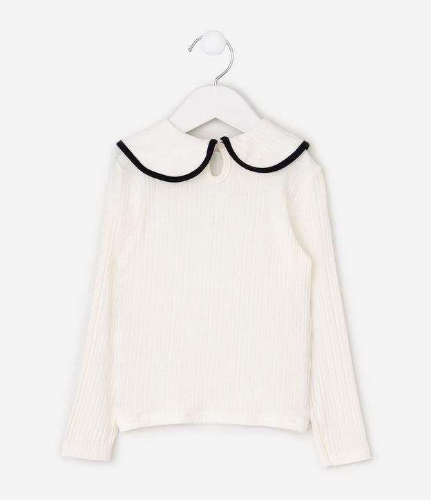 Blusa Infantil con Cuello Muñeca y Bies Contrastante – Talle 1 a 6 años 4